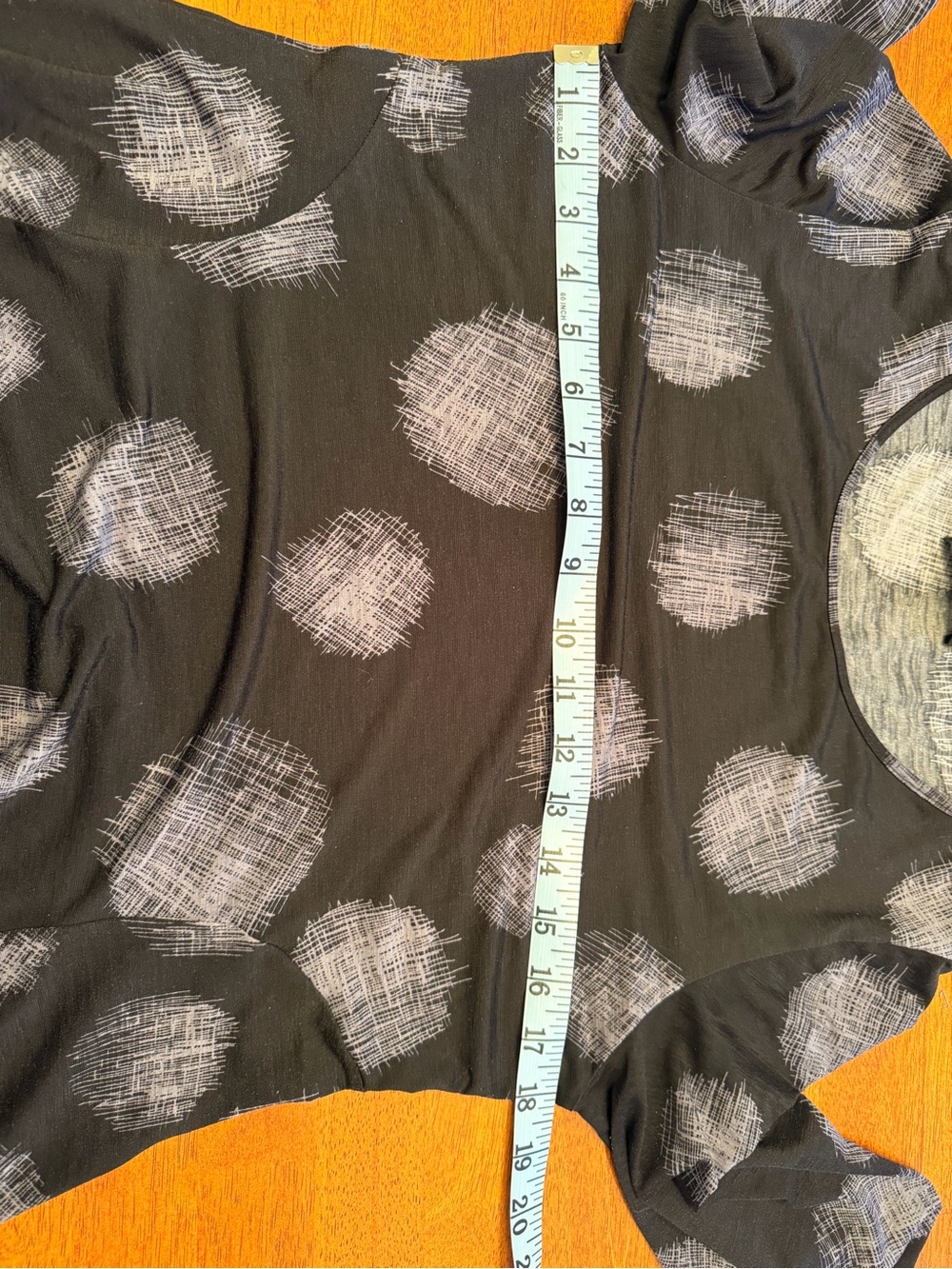 Comfy USA Black Midi Dress with Gray Dot Print - Picture 6 of 6